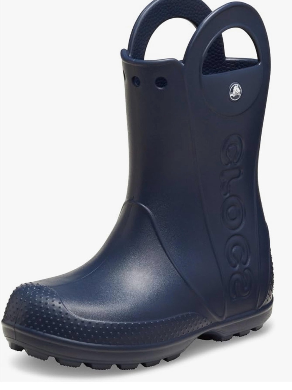 CROCS Kids Navy Blue Waterproof Handle Rain Boots